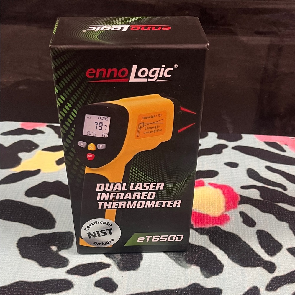 ennoLogic Dual Laser Infrared Thermometer eT650D - NIST Certified